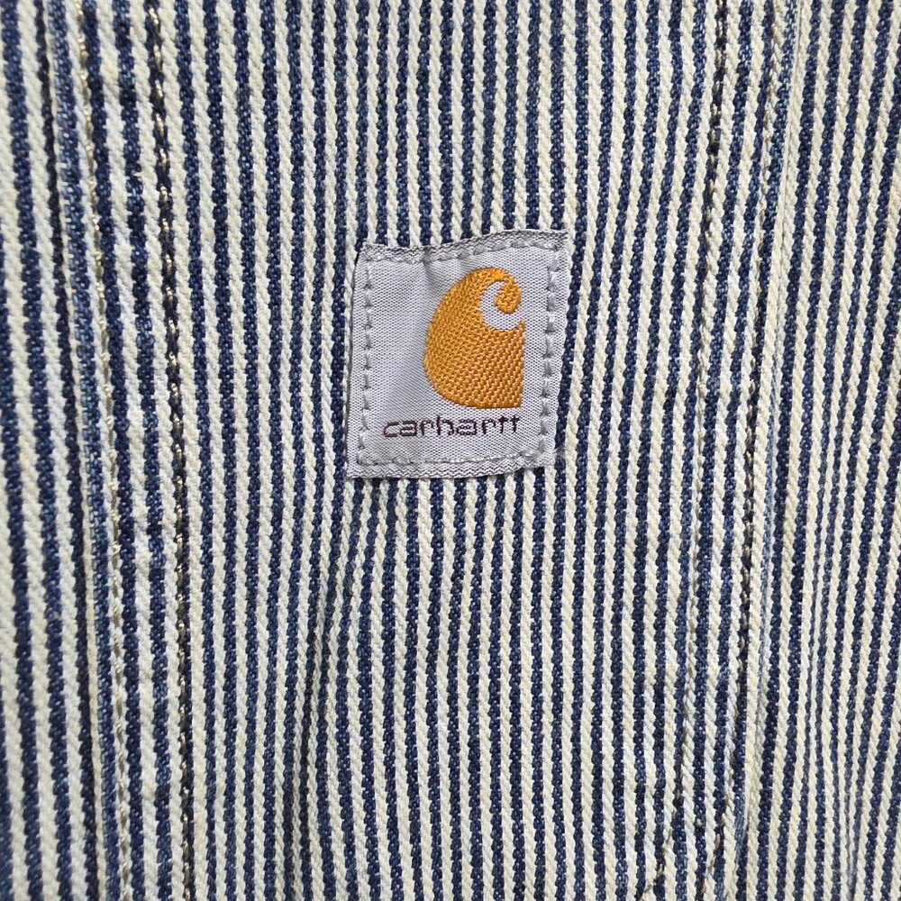 Carhartt Railroad Stripe Denim Overalls - Picture 4 of 7